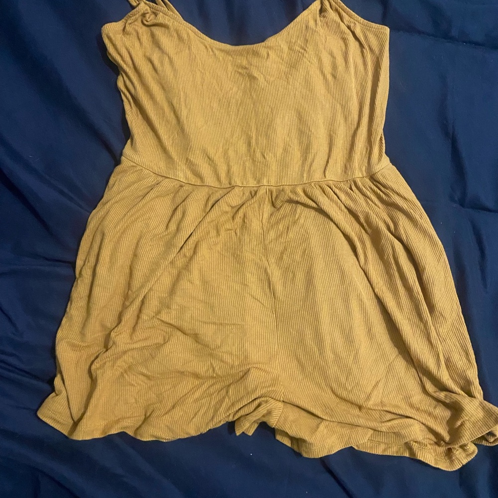 Wild Fable Mustard Ribbed Romper